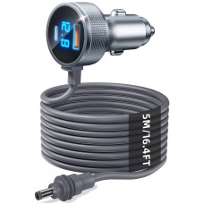 Starlink Mini Cable, 3-in-1 Starlink Mini Car Adapter with 16.4FT DC Power Cord, 12-48V Cigarette Lighter USB-C PD 40W and USB-A 35W Fast Charging Ports for Cars, SUVs, Trucks & RVs
